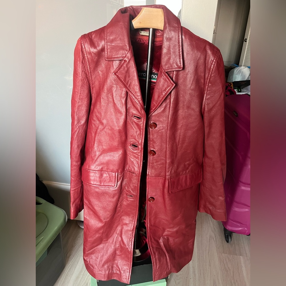 Women’s Red Leather Jacket